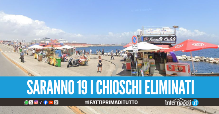 Via i chioschi dal Lungomare di Napoli per l'America's Cup, saranno sostituiti da nuove strutture