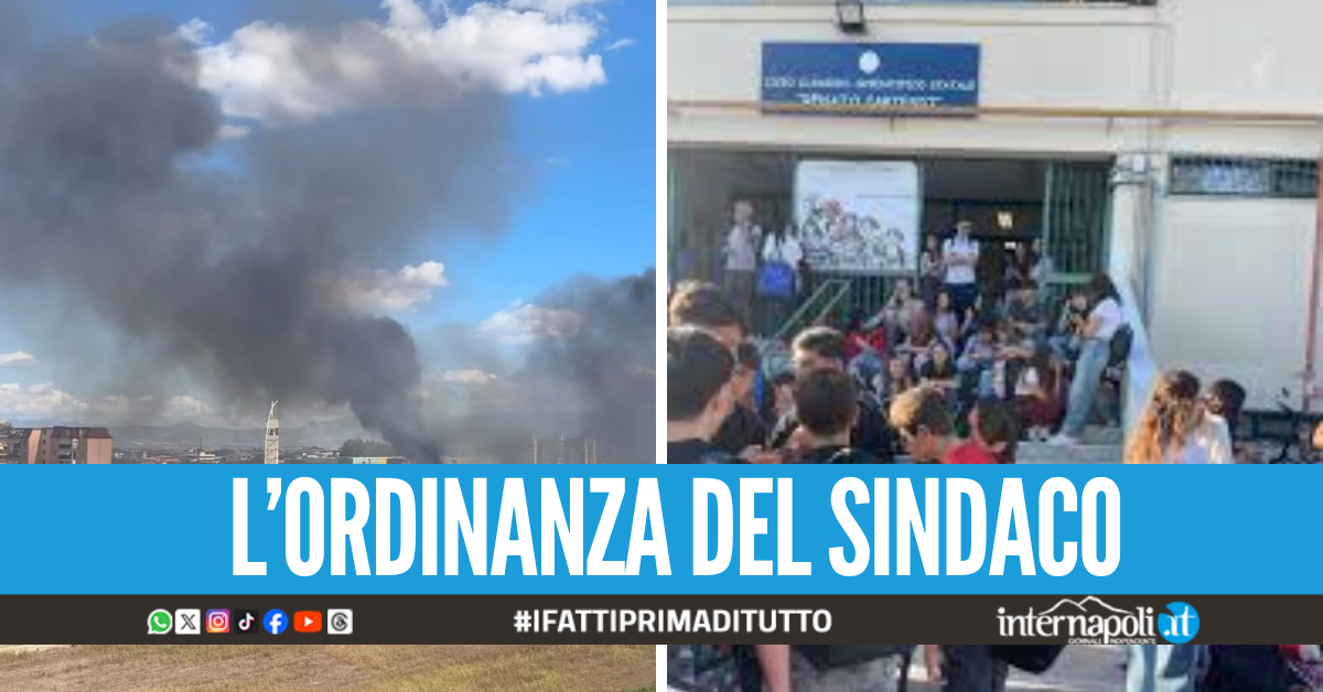 Rogo tossico a Casacelle, le scuole rimarranno chiuse a causa dei fumi persistenti