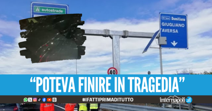 Allarme all'uscita Giugliano-Aversa dell'Asse Mediano, oggetti lanciati sulle auto in corsa