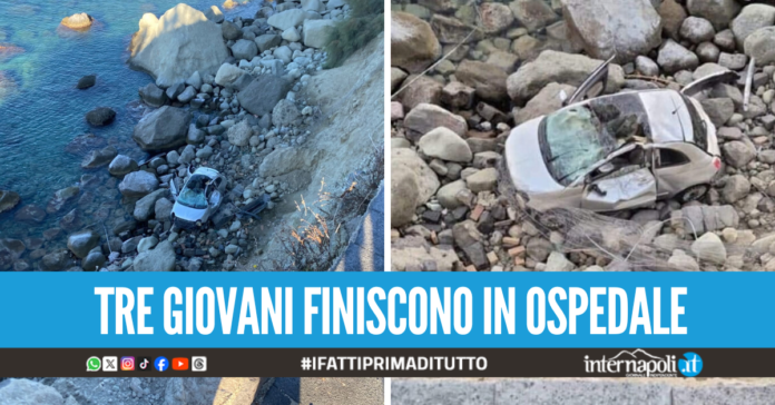 Precipitano con la Fiat 500 sulla scogliera a Forio, l'auto risultava rubata