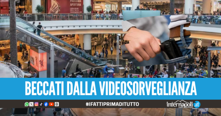 Rubano un portafogli al “Campania” e usano la carta per fare shopping, scoperti e denunciati
