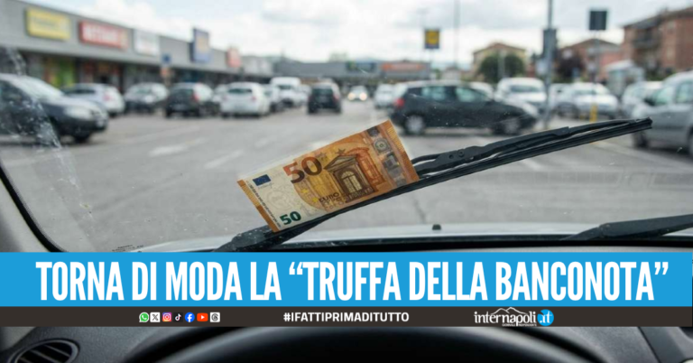 Banconota da 50 euro lasciata sul parabrezza, attenti alla truffa