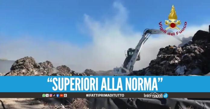 Incendio a Taverna del Re a Giugliano, i dati ARPAC: 