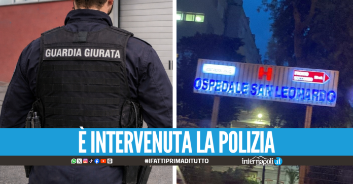 Follia all'ospedale di Castellammare, parente di un paziente picchia il vigilantes