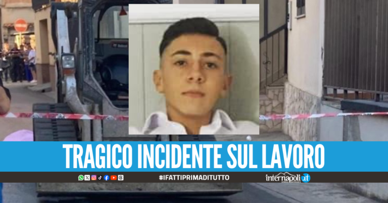Incidente sul lavoro a Marcianise, Antonio Coletta muore schiacciato dal bobcat a 21 anni