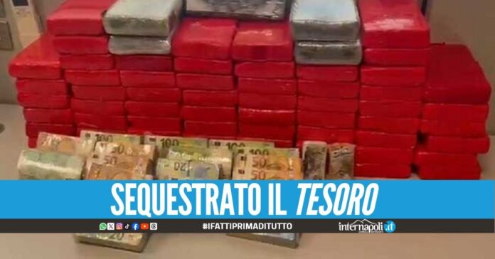 Beccato con 70 kg di cocaina e 170mila euro contanti nascosti in casa