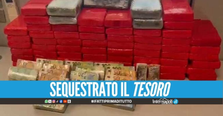 Beccato con 70 kg di cocaina e 170mila euro contanti nascosti in casa