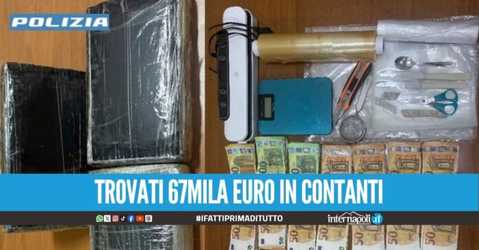 Portava 3 kg di cocaina nel borsone, 45enne catturato ad Arzano
