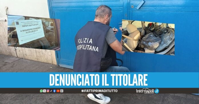 Bomba ecologica a Frattamaggiore, sequestrate un'officina e una discarica