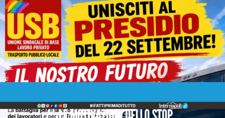 Trasporti in Campania, scatta la protesta del sindacato USB: il 22 settembre presidio dei sindacati al Centro Direzionale