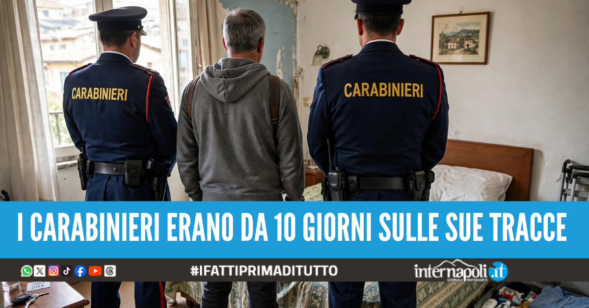 Perseguitava l’ex compagna a Giugliano, arrestato 53enne: si nascondeva in albergo