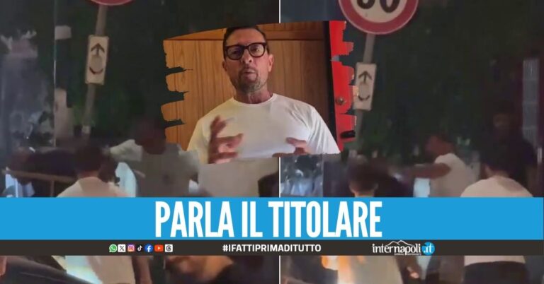 Rissa fuori al noto locale a Posillipo, titolare aggredito con la sedia. Video