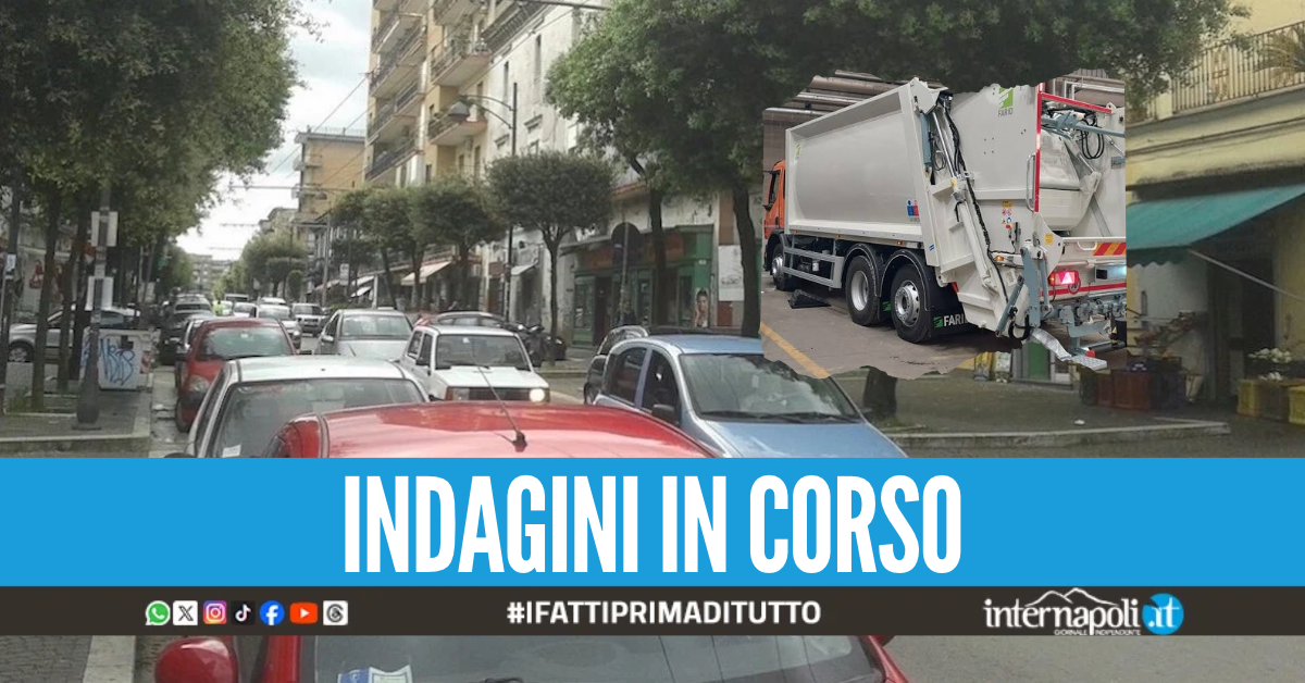 Camion dei rifiuti rubato a Melito durante il servizio, il mezzo sparito da via Roma