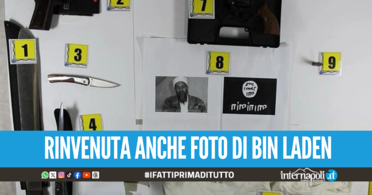 Armi e manuali in casa per organizzare attentati, arrestato 21enne a Salerno