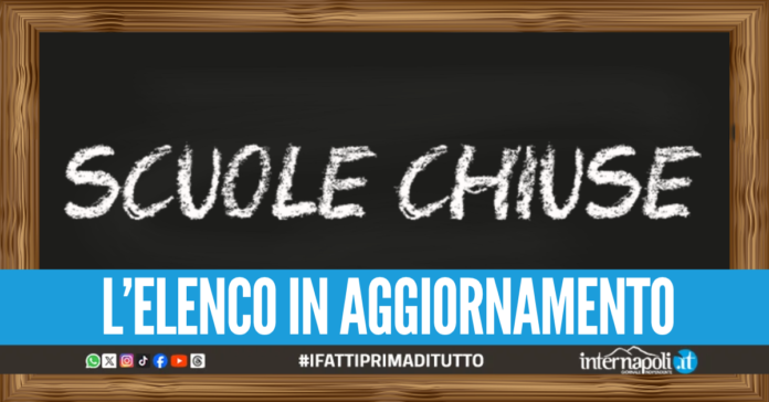 Scuole ancora chiuse domani per l'allerta arancione, l'elenco aggiornato dei Comuni
