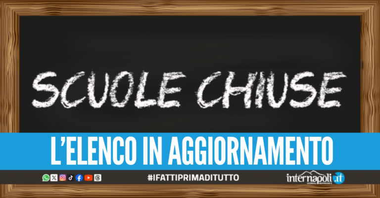 Scuole ancora chiuse domani per l'allerta arancione, l'elenco aggiornato dei Comuni