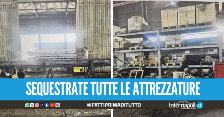 Officina abusiva nel capannone in zona industriale a Giugliano, scattano i sigilli