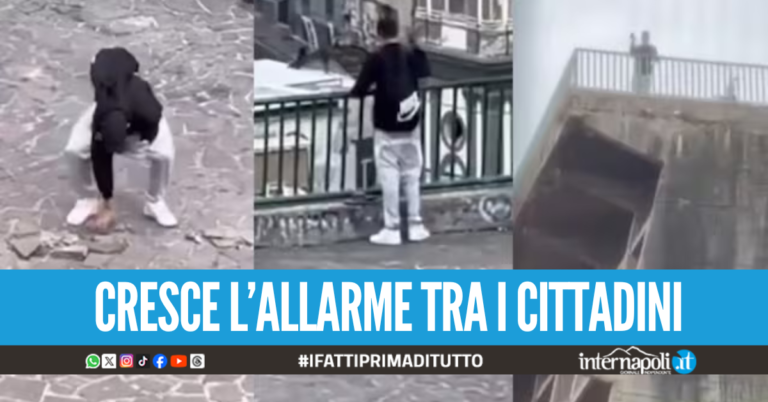 Lanciano pietre dal Belvedere di Posillipo lungo la strada: "Lo fanno per divertimento"