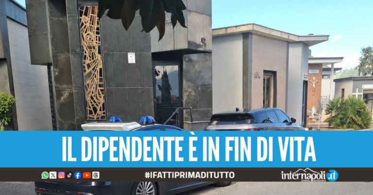 Cade durante la tumulazione e batte la testa, dramma al cimitero nel Napoletano