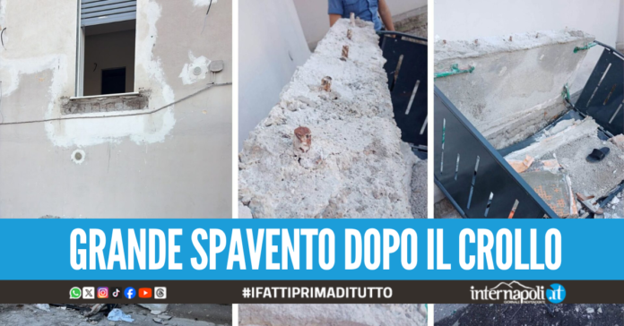 Balcone crollato nel Napoletano, migliorano le condizioni della famiglia precipitata