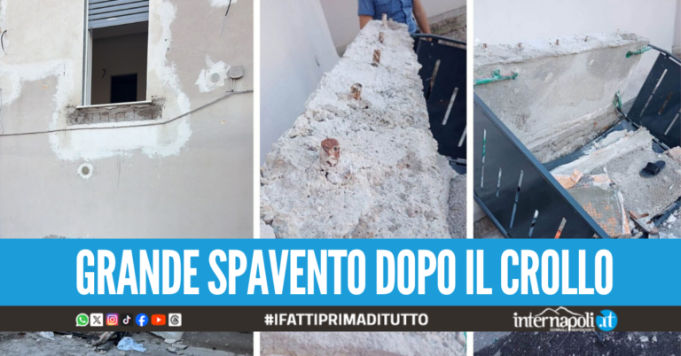 Balcone crollato nel Napoletano, migliorano le condizioni della famiglia precipitata