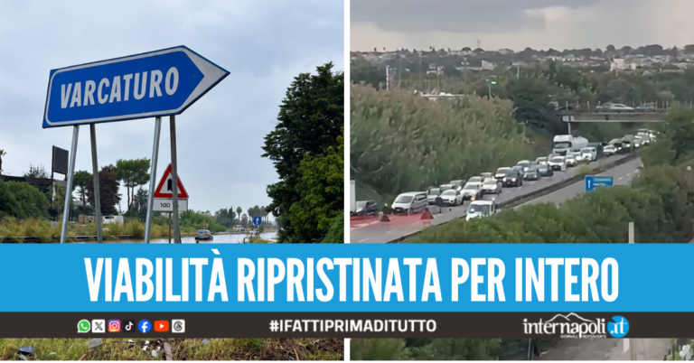 Riaprirà oggi via Domitiana a Giugliano dopo il maltempo, c'è l'aggiornamento
