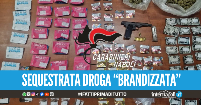 Droga "di marca" ad Acerra, la marijuana confezionata in bustine con logo: arrestato 22enne
