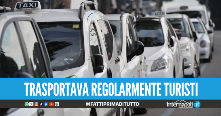 Tassista abusivo beccato a Napoli, guidava senza aver mai preso la patente