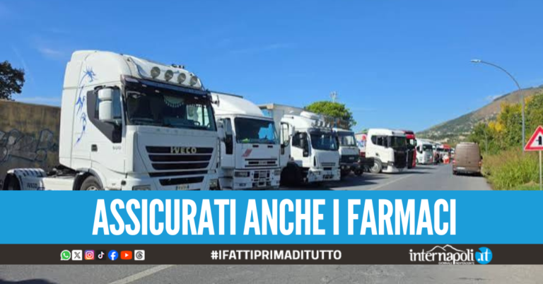 Stop autotrasportatori, a Napoli e provincia scortati 500 camion per carburante e beni essenziali