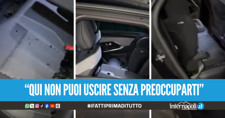 Raid fuori al McDonald's di Afragola, distruggono auto nuova per rubare panni sporchi