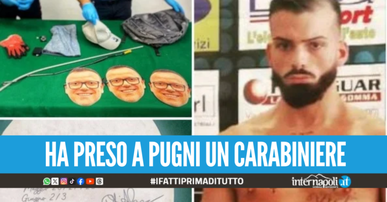 Fu trovato con le maschere di Gigi D'Alessio, ex pugile 27enne arrestato a Gragnano