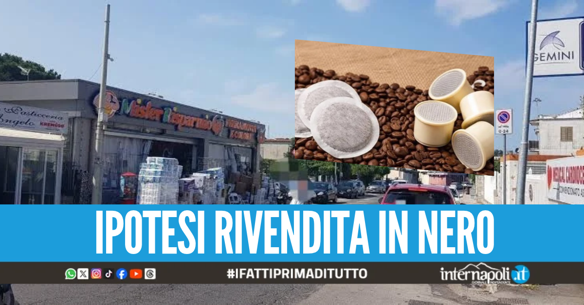 Ruba 400 euro di cialde di caffè nel supermercato a Pozzuoli, ladro colto in flagrante