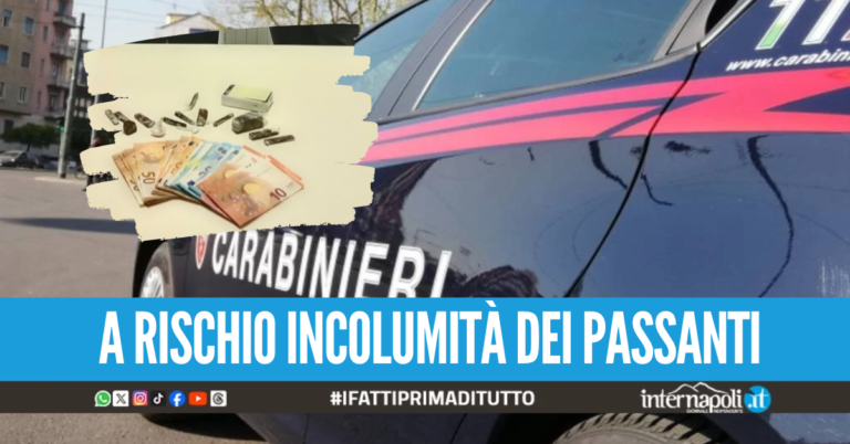 Lanciano bottiglie dal balcone, in casa droga e contanti: baby pusher arrestati a Caserta