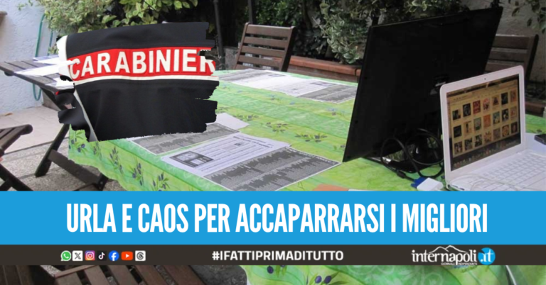 Blitz durante l'asta del fantacalcio, lite fa scattare l'intervento dei carabinieri