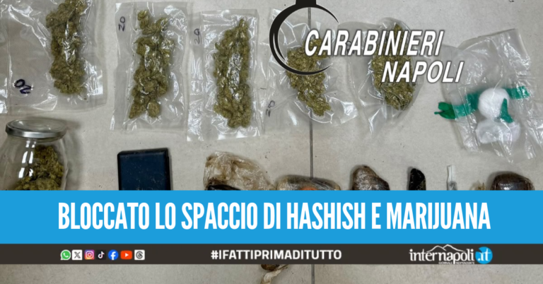 Quasi 1 kg e mezzo di droga a Monte di Procida, pusher beccato all'uscita del casolare