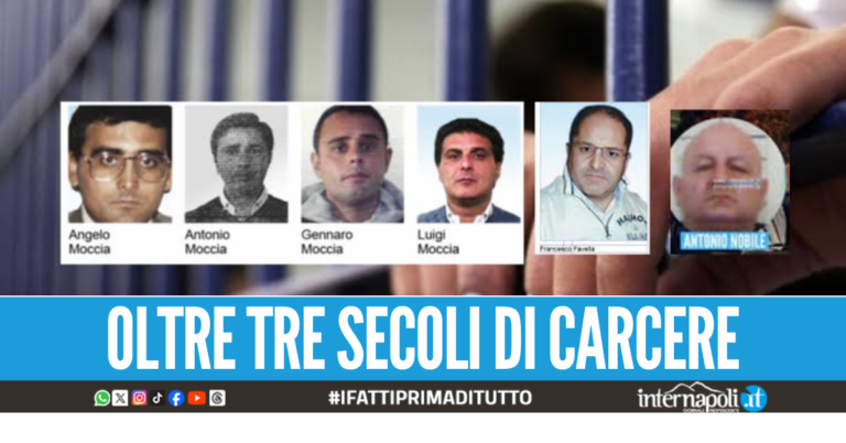 Processo al clan Moccia, tutte le condanne: oltre tre secoli di carcere