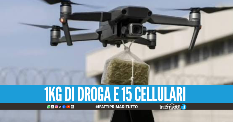 Drone da 10mila euro con droga e smartphone bloccato a Poggioreale