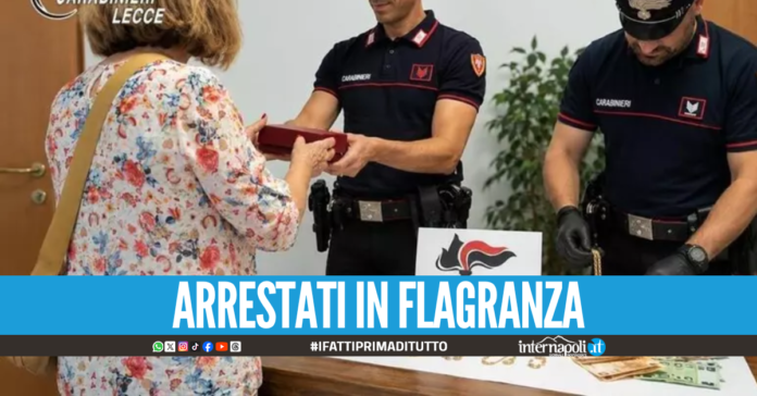 Da Napoli a Lecce per truffare un'anziana, beccati col bottino da 31mila euro