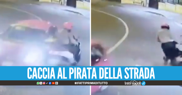 Tragedia sfiorata a Napoli, auto urta scooter in corsa e non si ferma a prestare soccorso