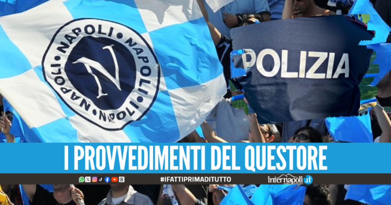 Fumogeni, scavalcamenti e minacce: Daspo per due tifosi del Napoli