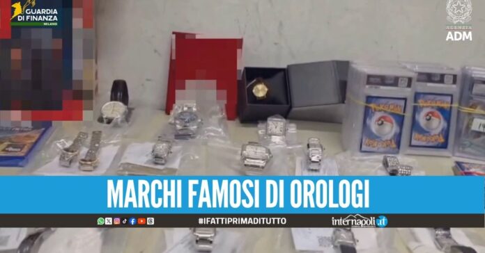 Traffico di orologi di lusso e carte dei Pokemon, sequestro da 95mila euro