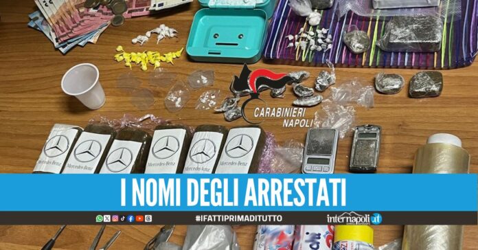 Droga marchiata con il logo della Mercedes, 3 arresti nel Napoletano