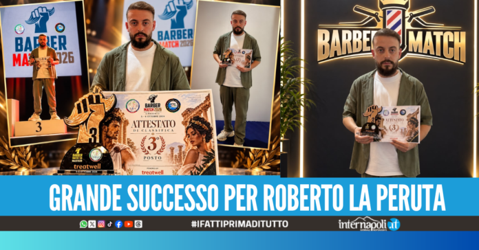 Da Casavatore a Paestum, Roberto La Peruta trionfa al Campionato Italiano Barber Match 2026