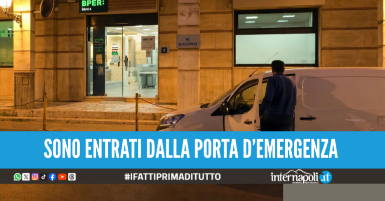 Cardito, furto nella banca BPER: i ladri portano via cassetto blindato