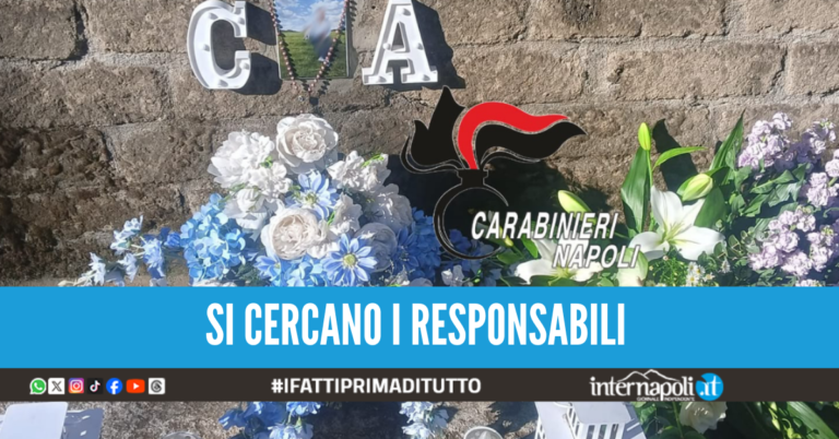 Gragnano, rimosso l’altarino votivo dedicato all’uomo ucciso: indagini dei carabinieri